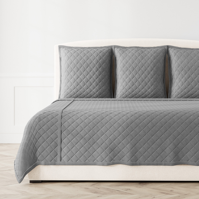 Ann Gish Grey King Flannel Coverlet Set