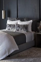 Ann Gish Grey Queen Flannel Coverlet Set