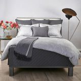 Ann Gish Grey Queen Flannel Coverlet Set