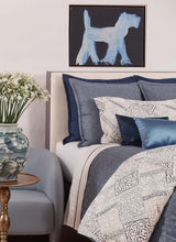 Ann Gish Stonewash Blue King Faux Linen Coverlet Set