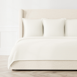 Ann Gish Ivory King Linea Coverlet Set