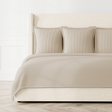 Ann Gish Taupe King Linea Coverlet Set