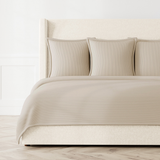Ann Gish Taupe King Linea Coverlet Set