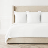 Ann Gish White King Linea Coverlet Set