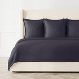 Ann Gish Black Queen Linea Coverlet Set