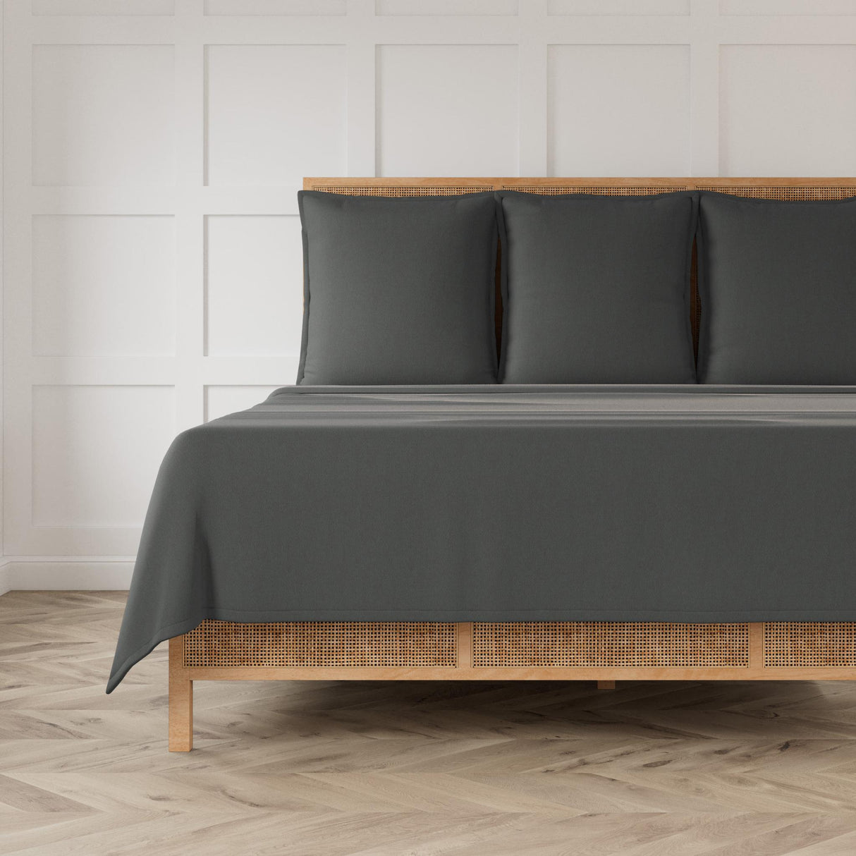 Ann Gish Charcoal Queen Neo Matelasse Coverlet Set