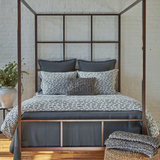 Ann Gish Charcoal Queen Neo Matelasse Coverlet Set