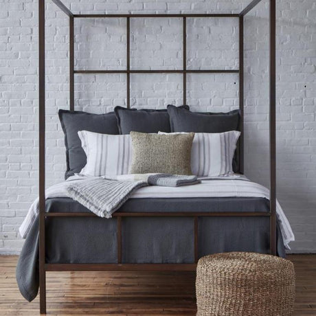 Ann Gish Charcoal King Neo Matelasse Coverlet Set