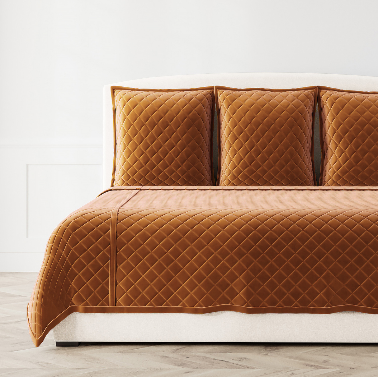 Ann Gish Amber King Velvet Coverlet Set
