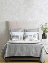 Ann Gish Grey Velvet Quilted Coverlet Set