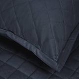 Ann Gish Navy King Velvet Coverlet Set