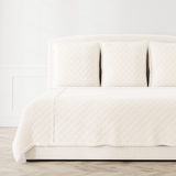 Ann Gish Ivory King Velvet Coverlet Set