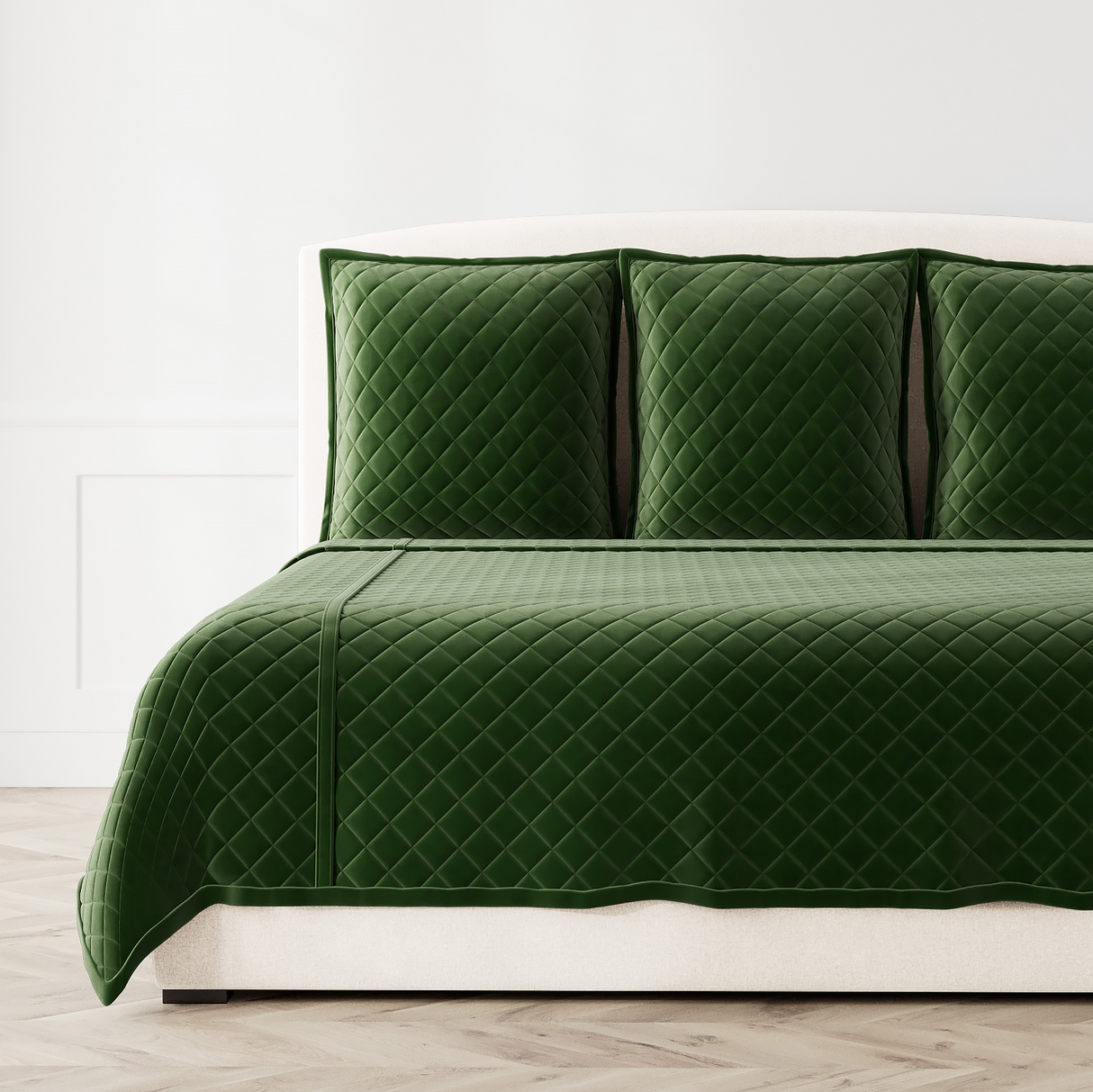 Ann Gish Pine King Velvet Coverlet Set
