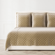 Ann Gish Taupe King Velvet Coverlet Set