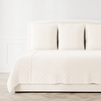 Ann Gish Ivory Queen Velvet Coverlet Set