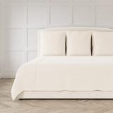 Ann Gish Ivory Queen Velvet Coverlet Set