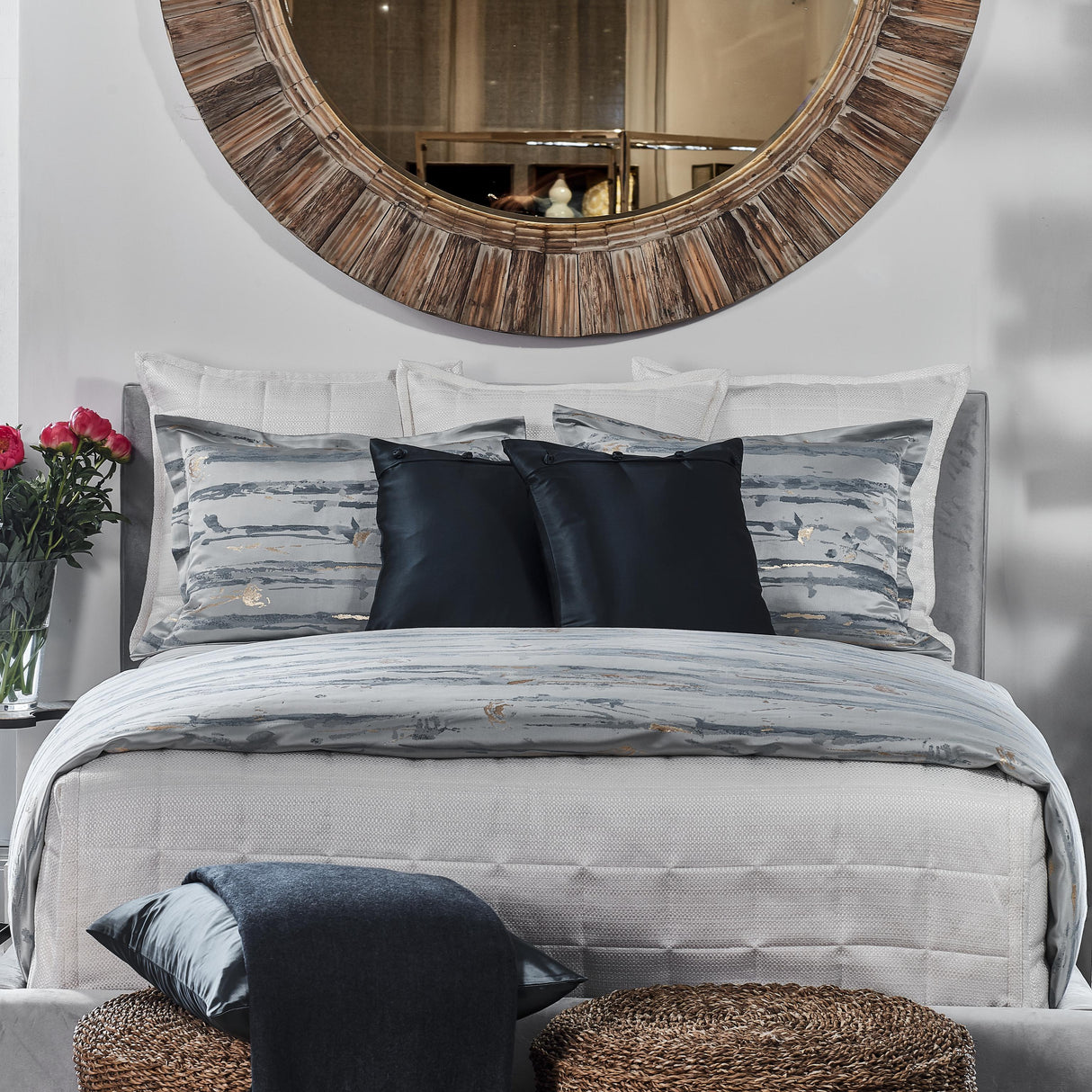 Ann Gish White King Texture Coverlet Set