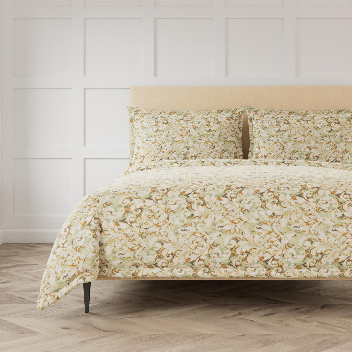Ann Gish Sage King Acanthus Duvet Set