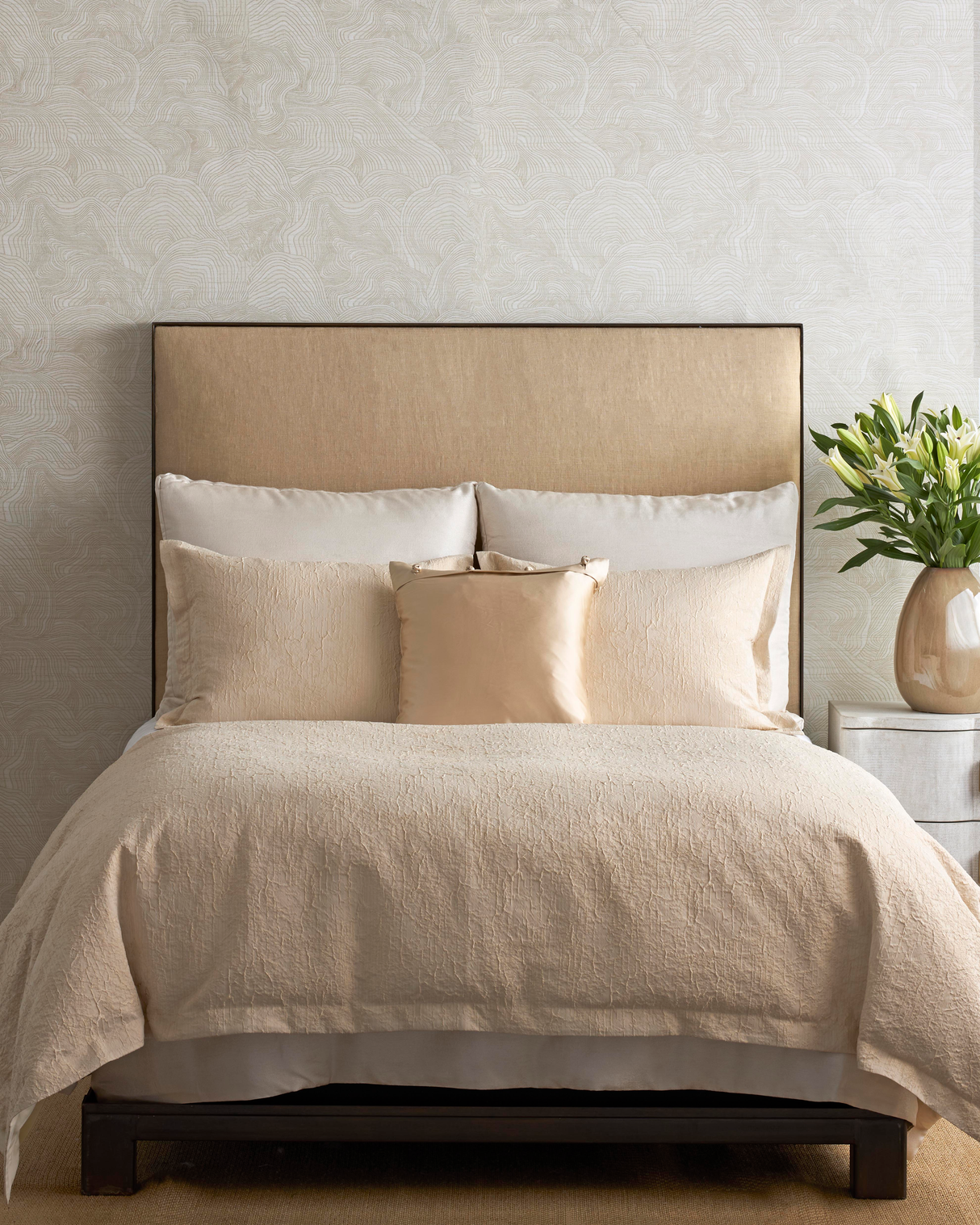 Ann Gish Ecru King Allure Duvet Set