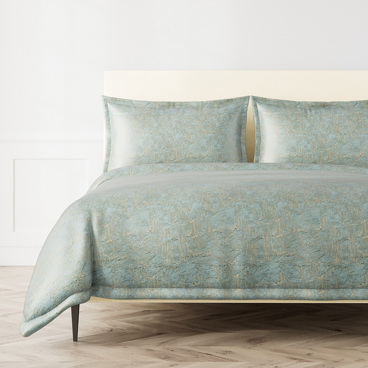 Ann Gish Aqua Queen Allure Duvet Set