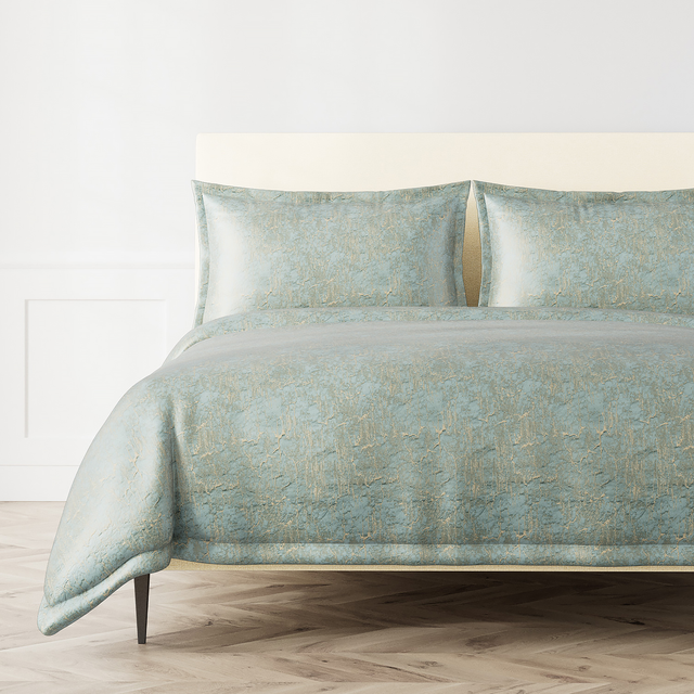 Ann Gish Aqua Queen Allure Duvet Set