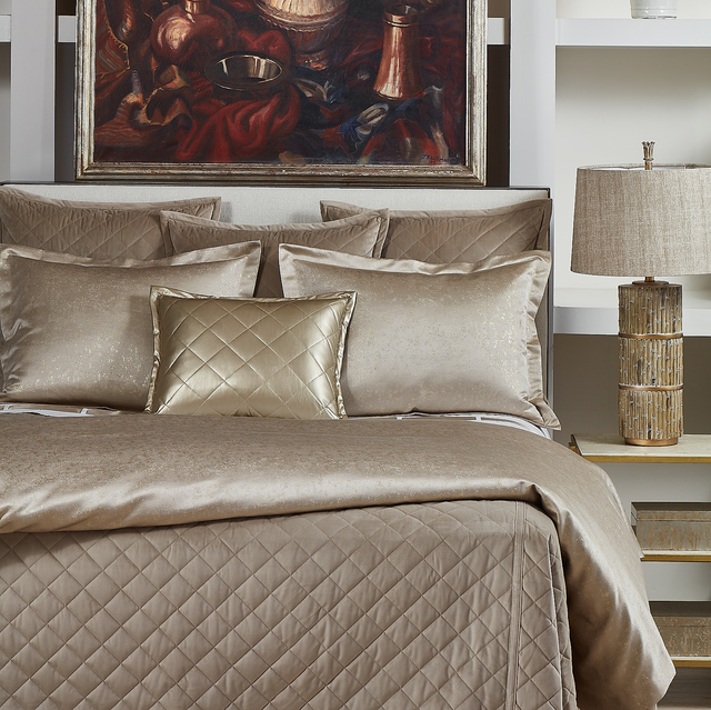 Ann Gish Champagne King Aura Duvet Set