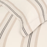 Ann Gish Ivory Sand King Beach Stripe Duvet Set