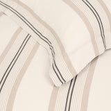 Ann Gish Ivory Sand Queen Beach Stripe Duvet Set