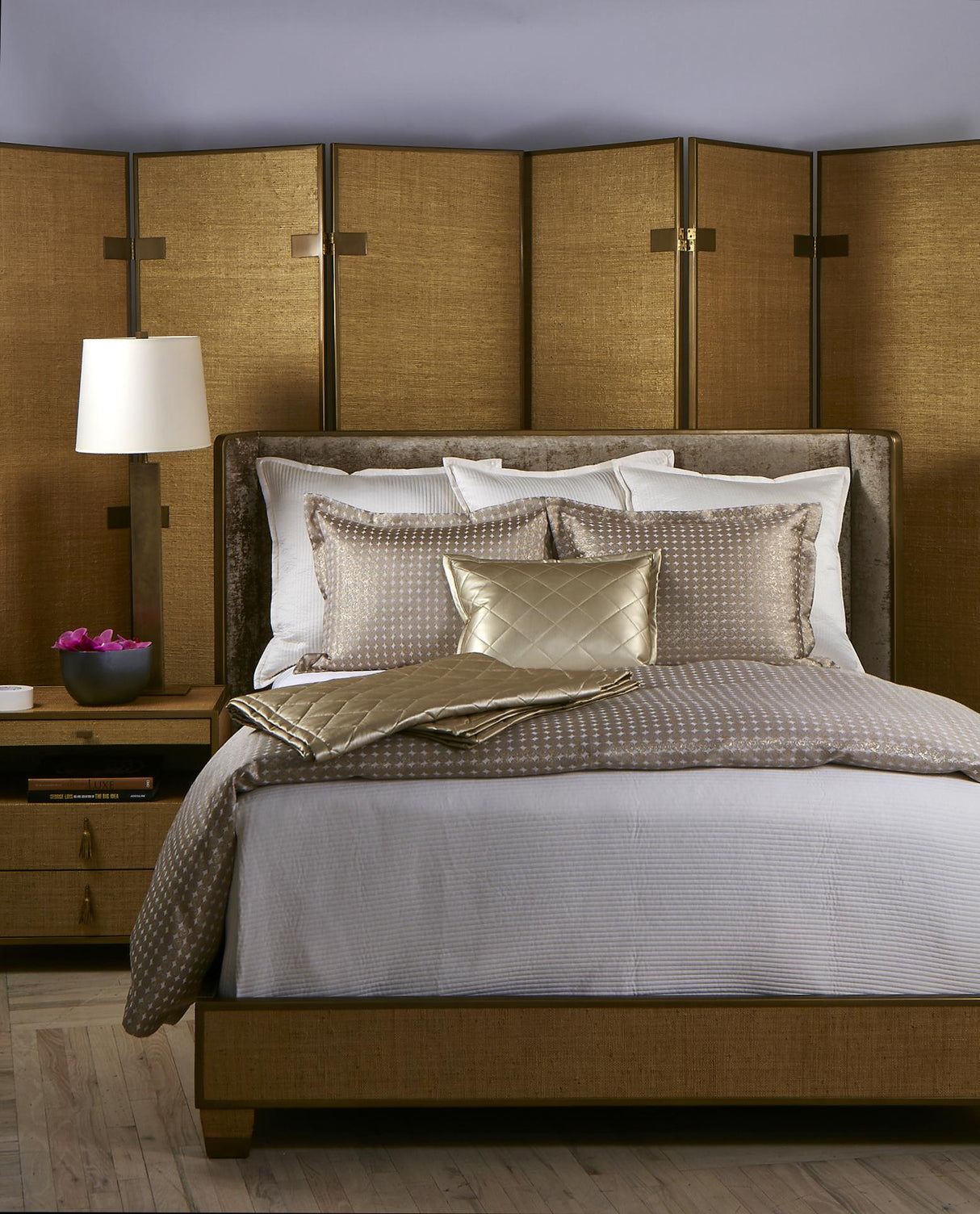 Ann Gish Gold Pumice King Coin Duvet Set