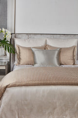 Ann Gish Gold Pumice Queen Coin Duvet Set