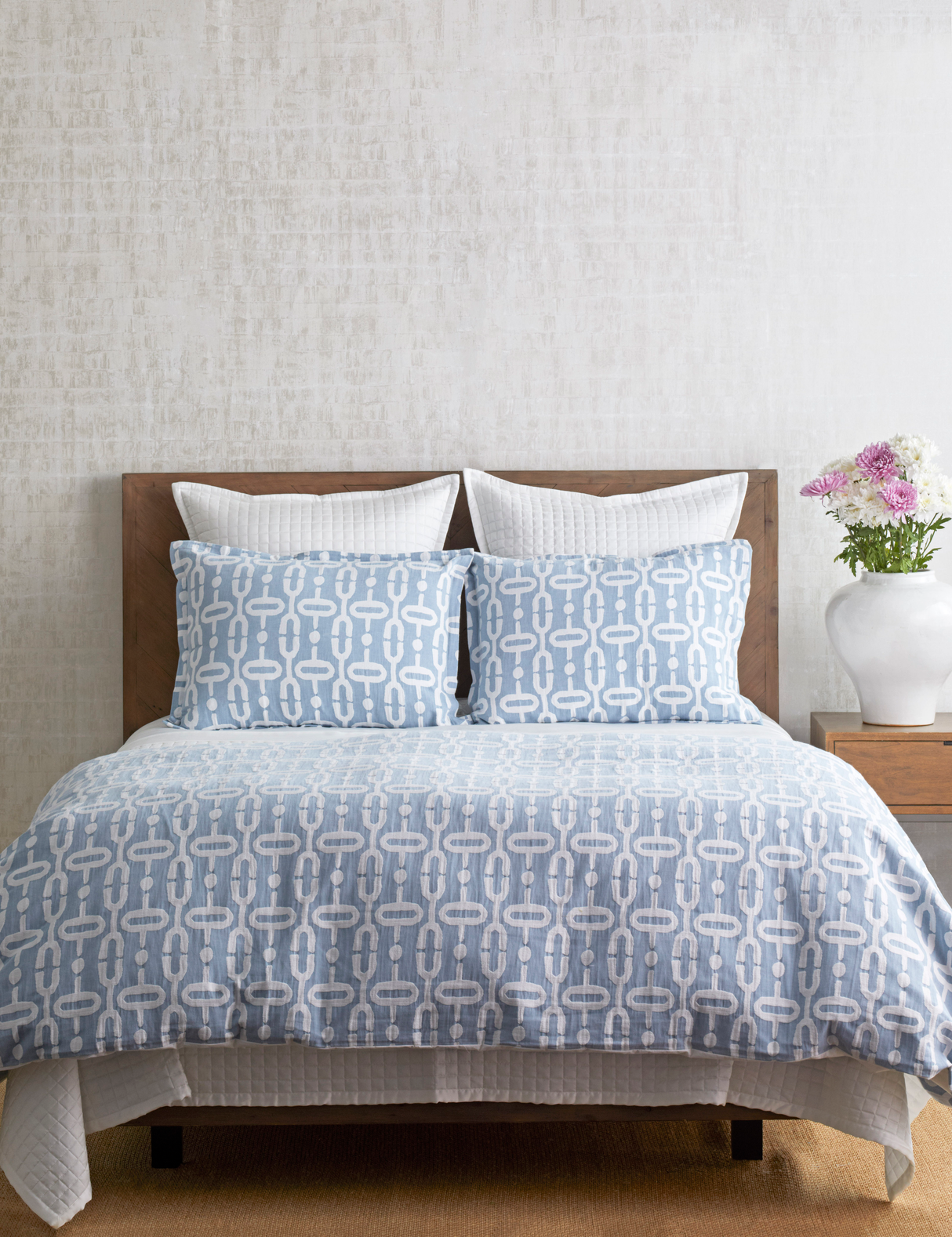 Ann Gish Blue King Doorknocker Duvet Set