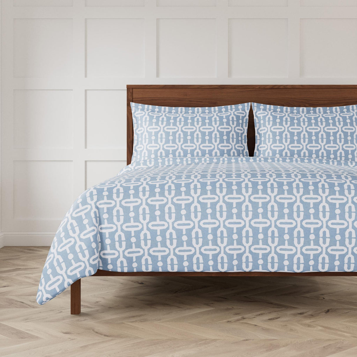 Ann Gish Blue Queen Doorknocker Duvet Set