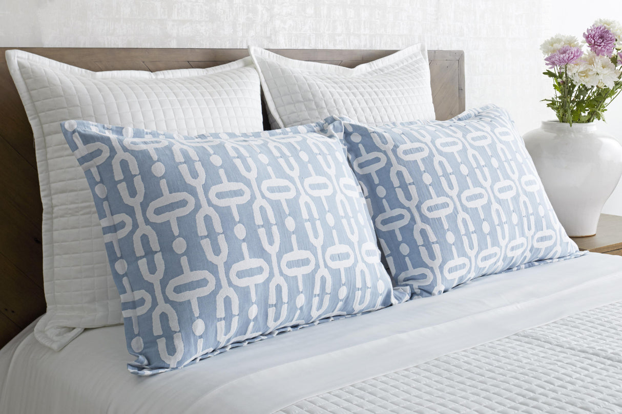 Ann Gish Blue Queen Doorknocker Duvet Set