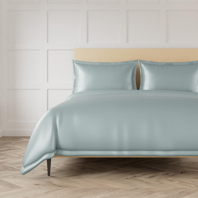 Ann Gish Aqua Queen Labyrinth Duvet Set - Aqua