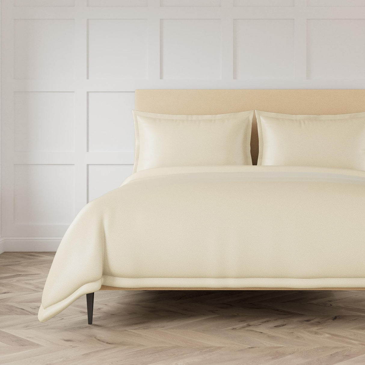 Ann Gish Ecru Queen Labyrinth Duvet Set - Ecru