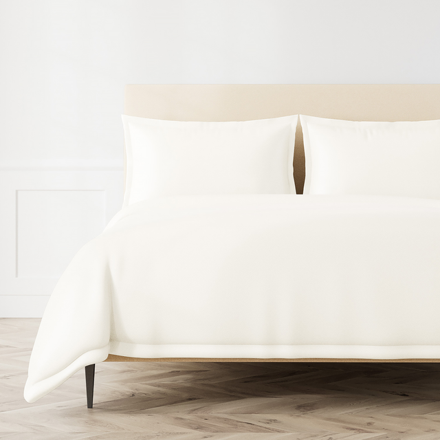 Ann Gish Ivory Queen Labyrinth Duvet Set - Ivory