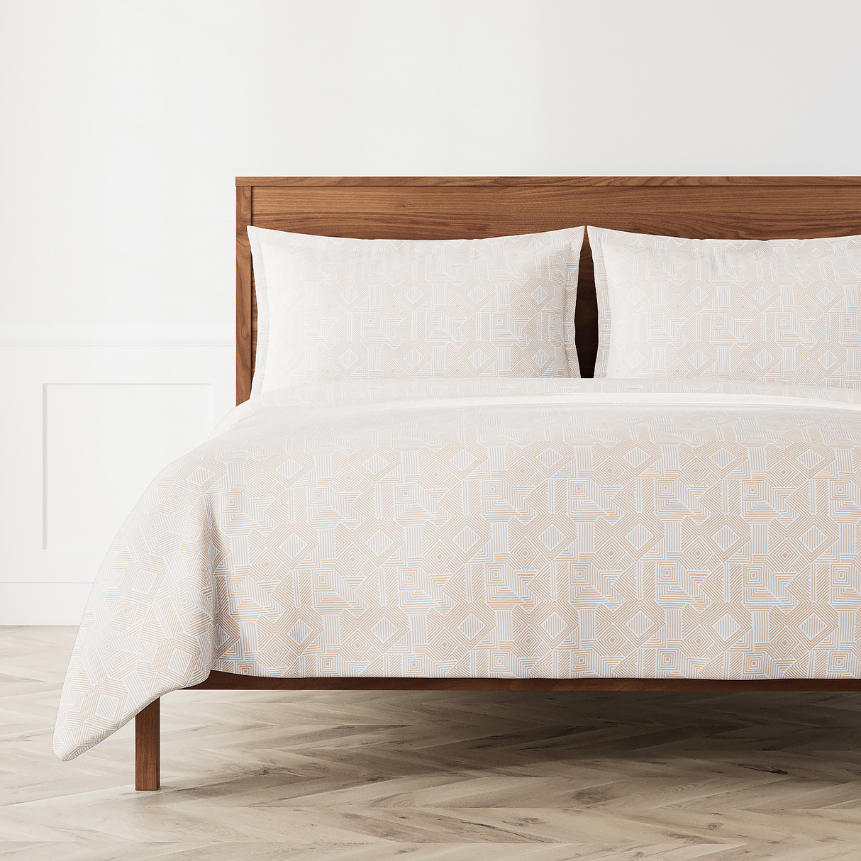 Ann Gish Bone/Sand King Sashiko Duvet Set
