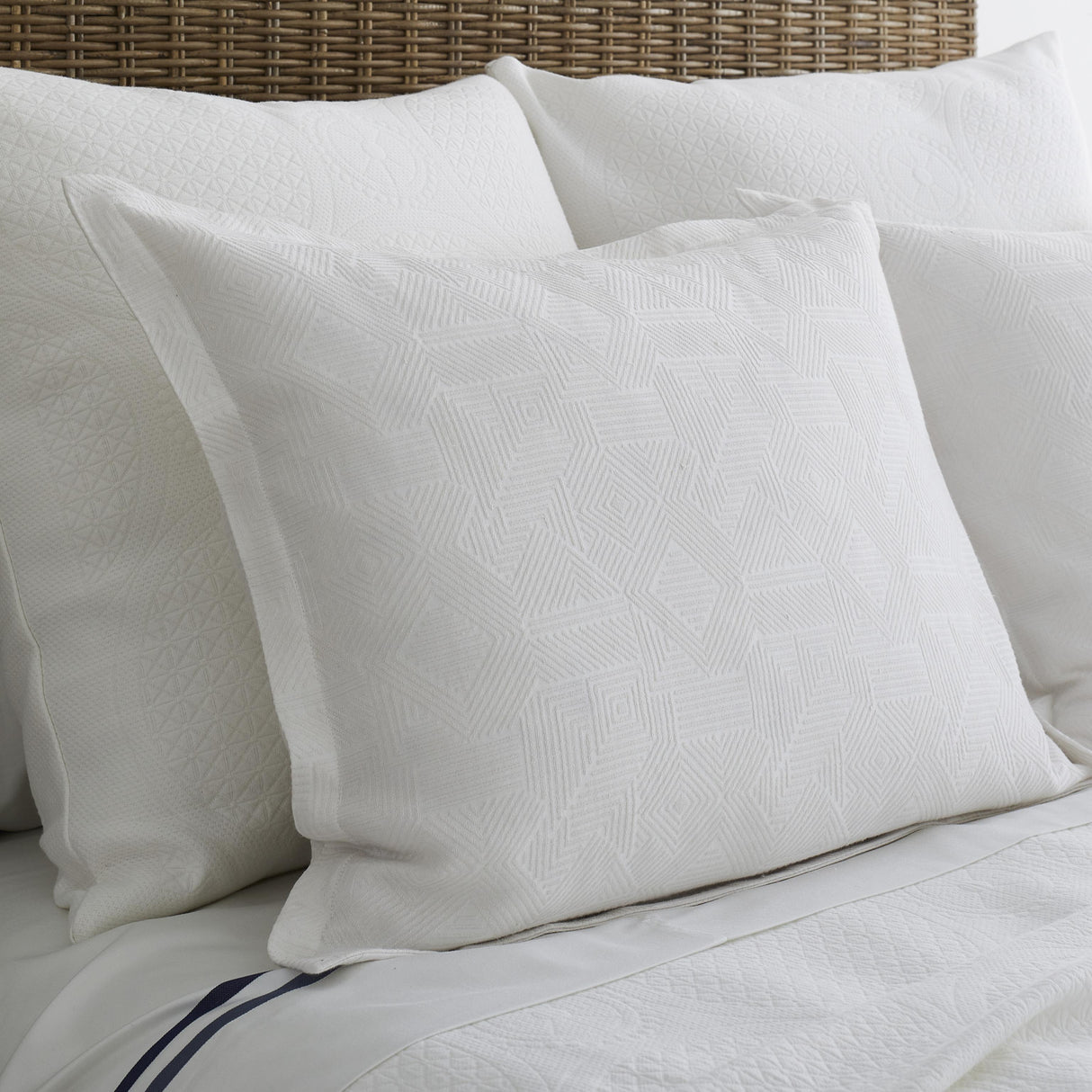 Ann Gish Bone/Bone King Sashiko Duvet Set