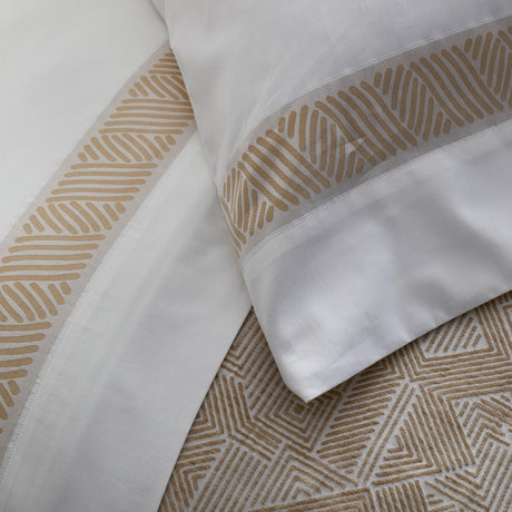 Ann Gish Bone/Sand Queen Sashiko Duvet Set