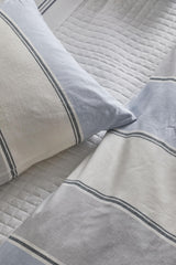 Ann Gish Blue/Grey/White Queen Schooner Duvet Set