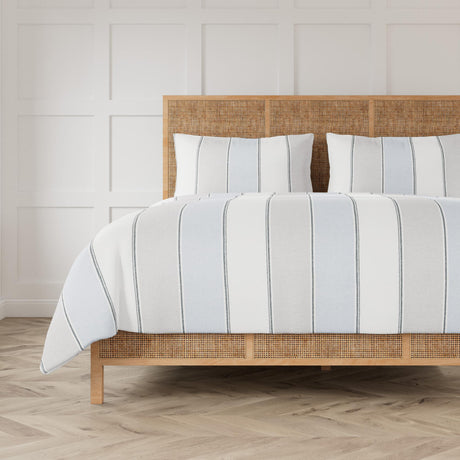 Ann Gish Blue/Grey/White Queen Schooner Duvet Set