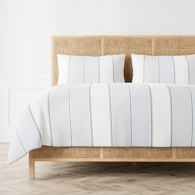 Ann Gish Blue/Grey/White King Schooner Duvet Set