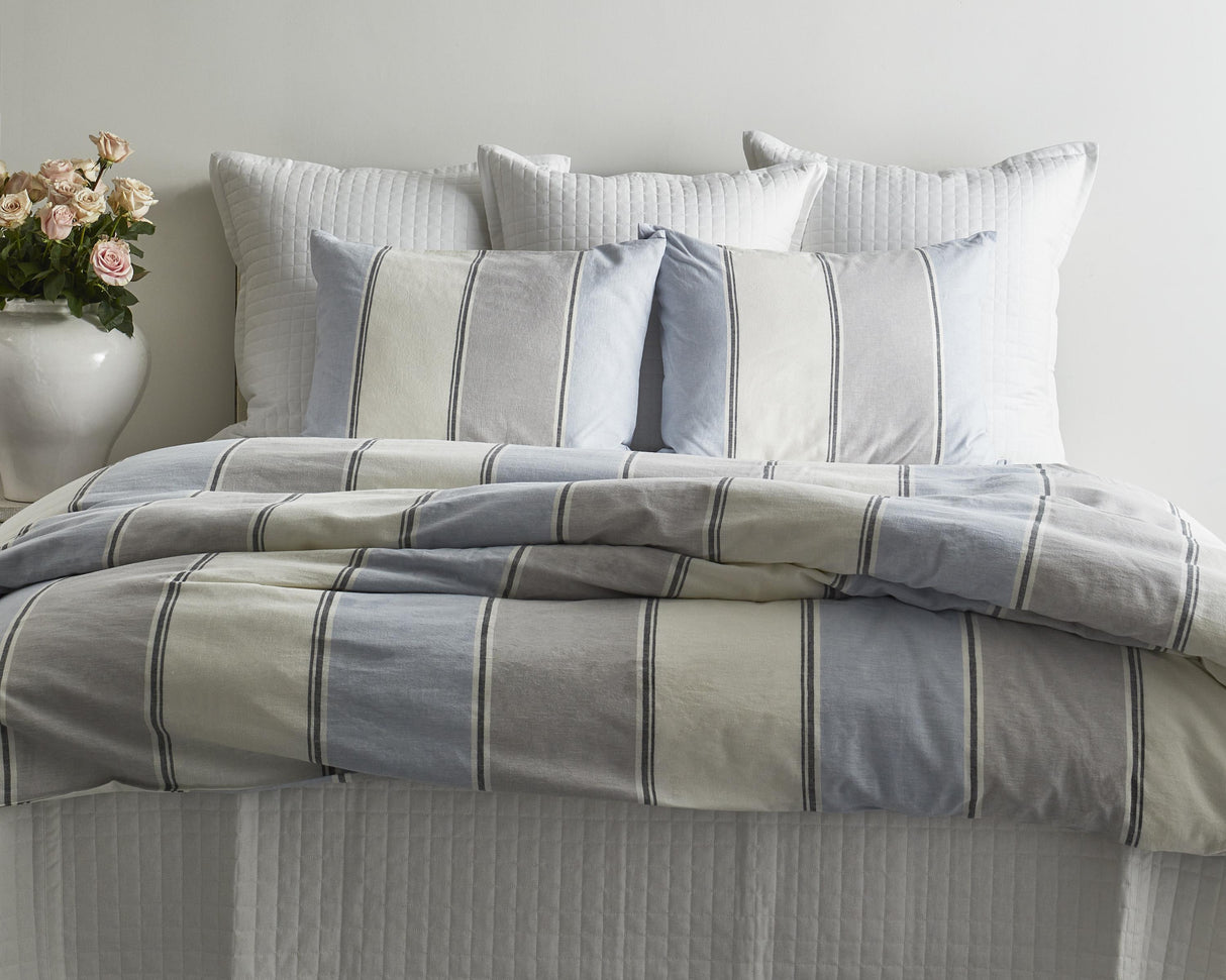 Ann Gish Blue/Grey/White King Schooner Duvet Set