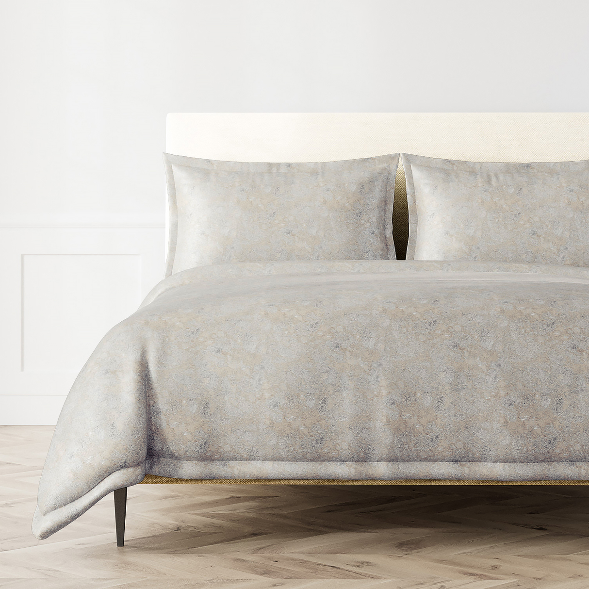 Ann Gish Silver Queen Terrazzo Duvet Set