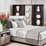 Ann Gish Silver Queen Terrazzo Duvet Set