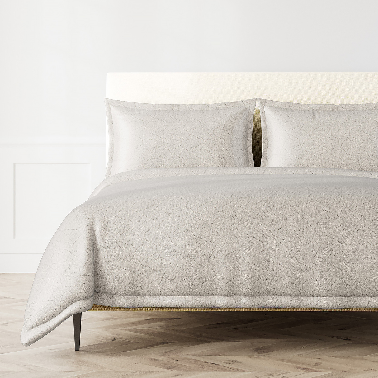 Ann Gish Silver Queen Tidal Duvet Set