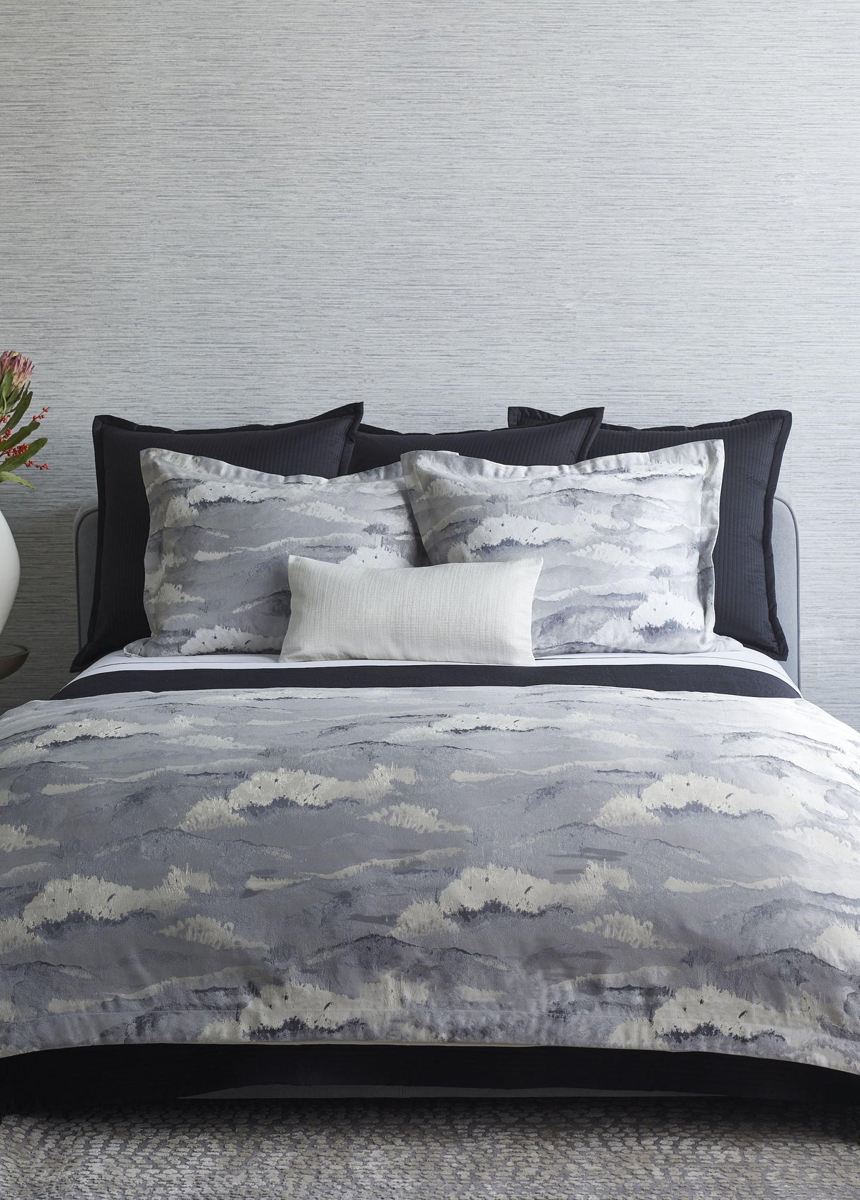 Ann Gish Grey Queen Tempest Duvet Set