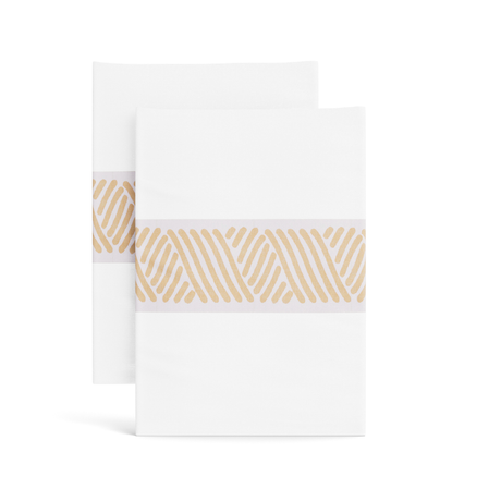 Ann Gish Bone/Sand Standard Anatolia Pillowcase Pair