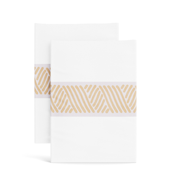 Ann Gish Bone/Sand Standard Anatolia Pillowcase Pair