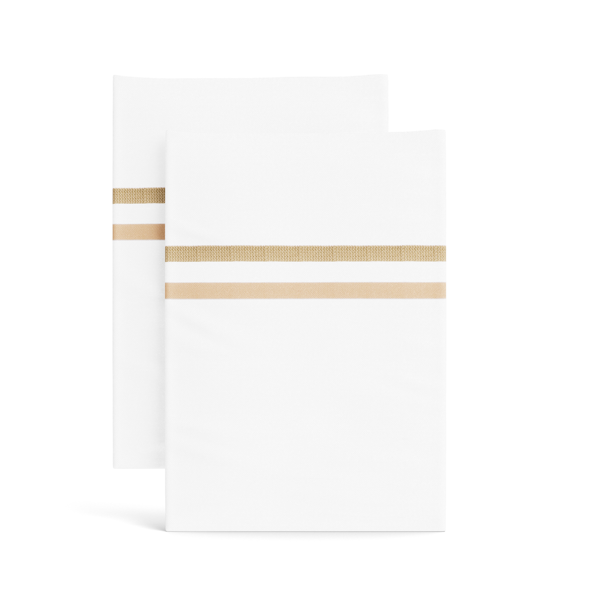 Ann Gish Taupe/Metal King Doppio Pillowcases